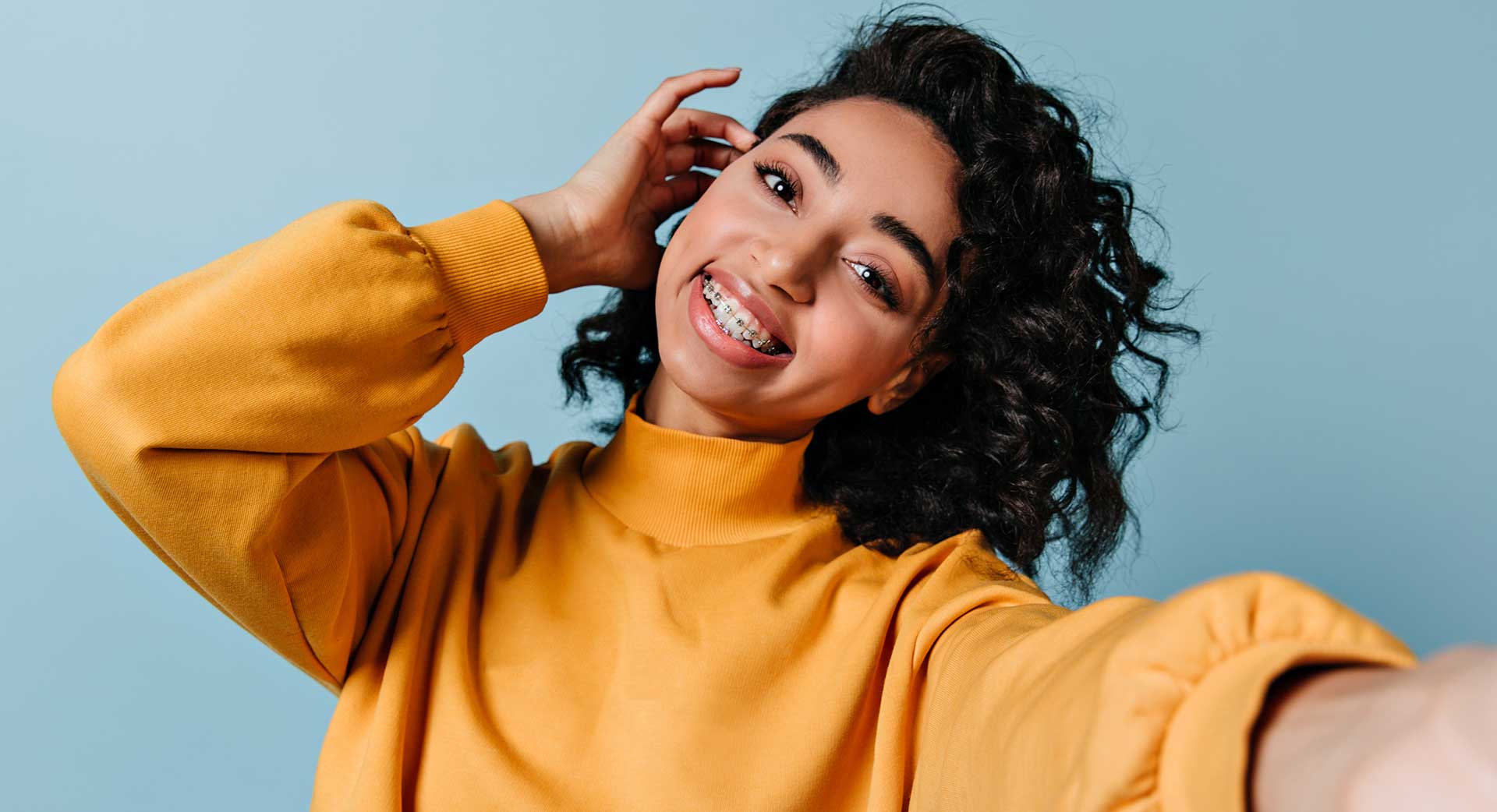 Girl with braces at Heather Brown Orthodontics